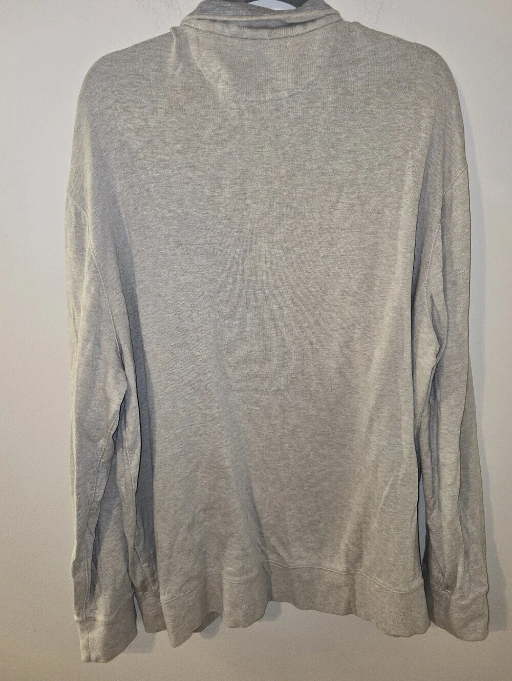 Polo Ralph Lauren Sweater Mens XXL Gray Knit Quarter Zip Pony Performance